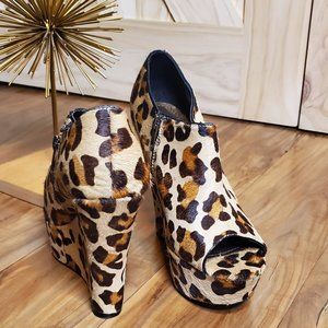 Steve Madden Leopard Wedge Bootie